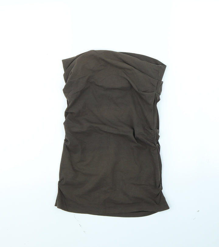 United Colors of Benetton Womens Brown   Peasant Skirt Size 26