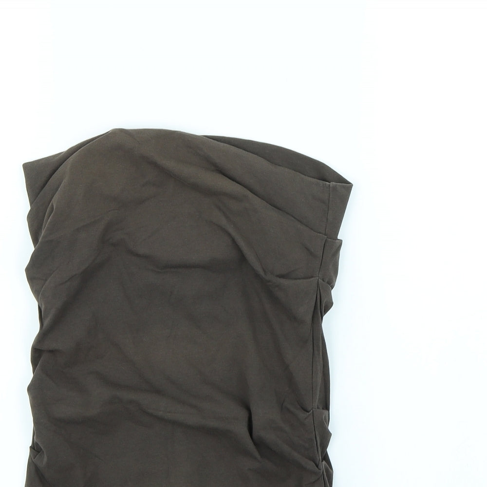 United Colors of Benetton Womens Brown   Peasant Skirt Size 26
