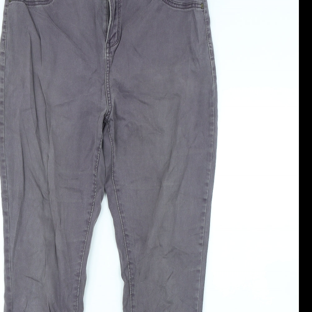 M&S Womens Grey   Straight Jeans Size 14 L30 in