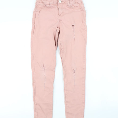 Denim & Co. Girls Pink   Skinny Jeans Size 10 Years