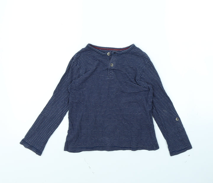 H&M Girls Blue Striped  Basic T-Shirt Size 4 Years