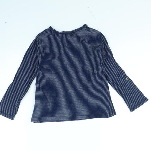 H&M Girls Blue Striped  Basic T-Shirt Size 4 Years