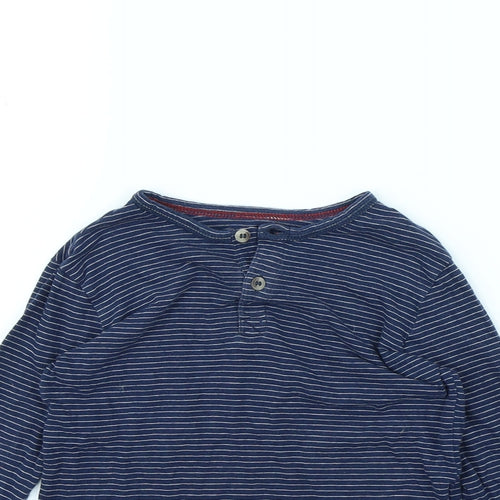 H&M Girls Blue Striped  Basic T-Shirt Size 4 Years