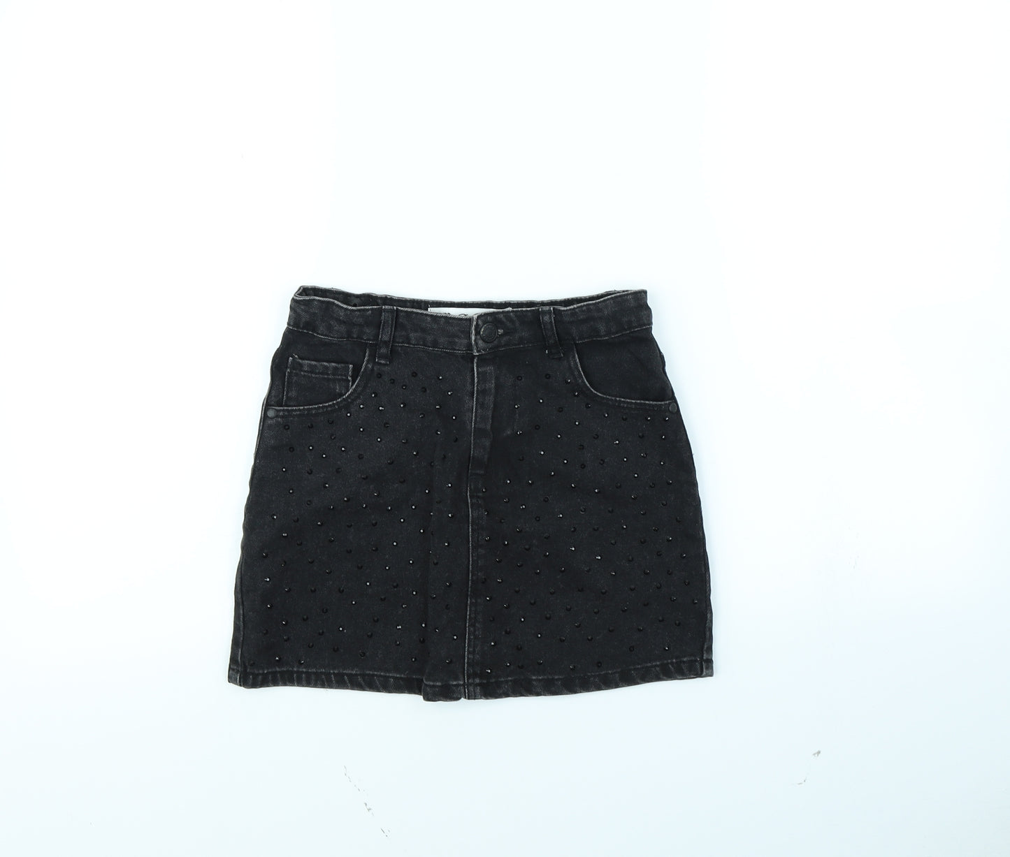 Denim & Co. Girls Black   Mini Skirt Size 8 Years