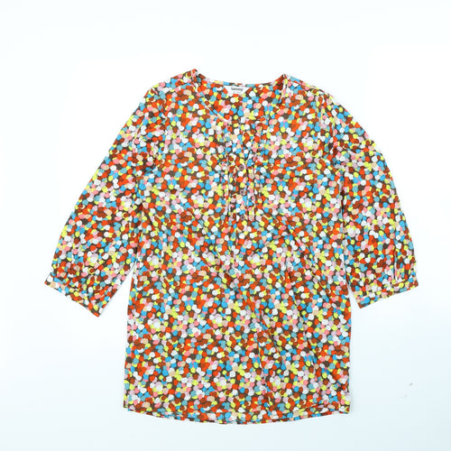 Tammy Girls Brown Polka Dot  Basic Blouse Size 13 Years
