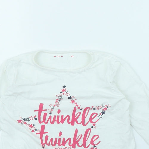 Nutmeg Girls White   Basic T-Shirt Size 7 Years