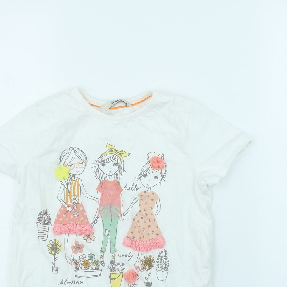 George Girls White   Fit & Flare  Size 8 Years