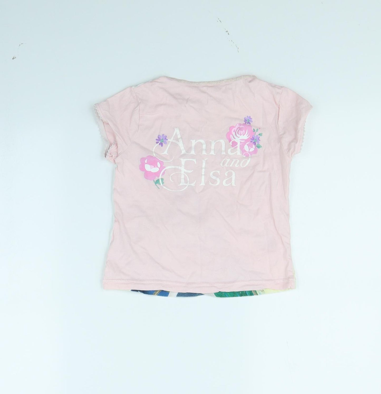 George Girls Pink   Basic T-Shirt Size 6 Years  - Frozen