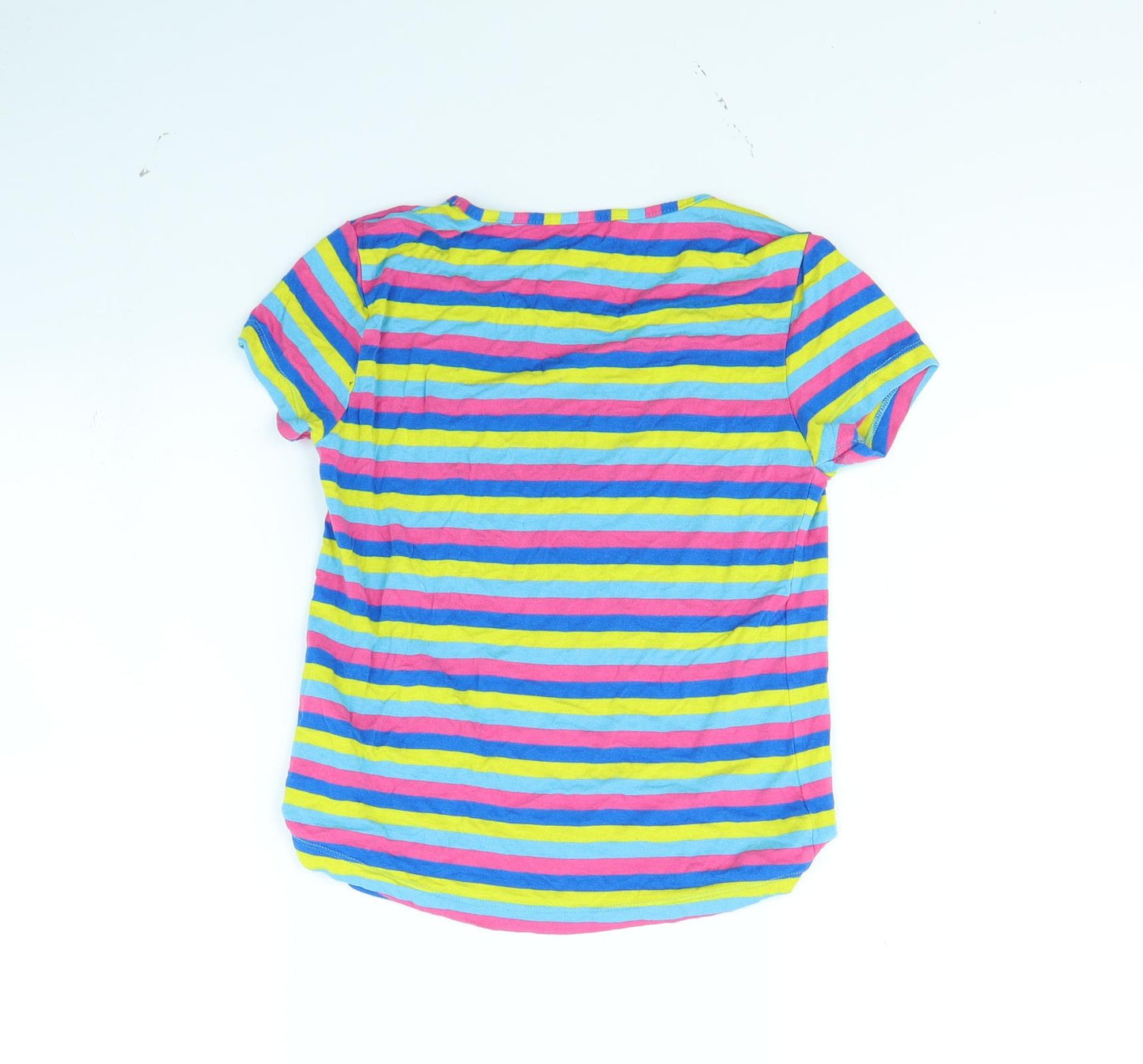 Pepperts Girls Multicoloured Striped  Basic T-Shirt Size 9 Years