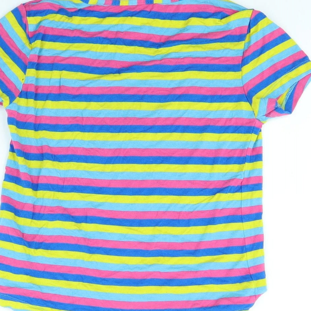 Pepperts Girls Multicoloured Striped  Basic T-Shirt Size 9 Years