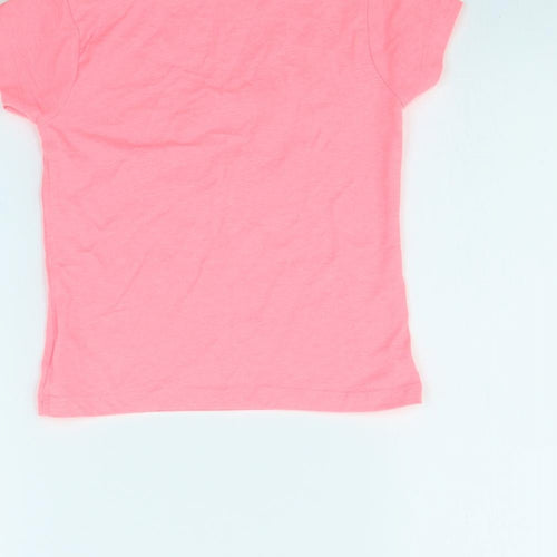 YD Girls Pink   Basic T-Shirt Size 7 Years