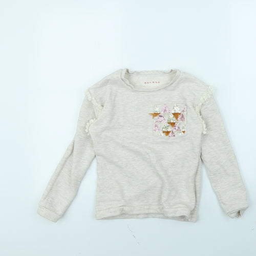 Nutmeg Girls Beige   Pullover Jumper Size 9 Years