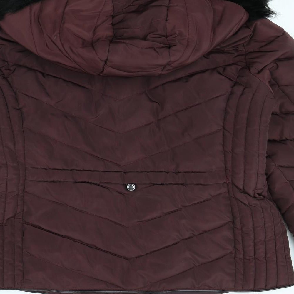 F&F Womens Purple   Rain Coat Coat Size 10
