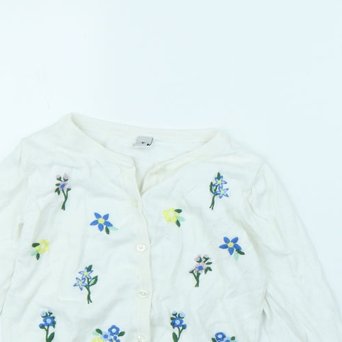 TU Girls White   Cardigan Jumper Size 8 Years