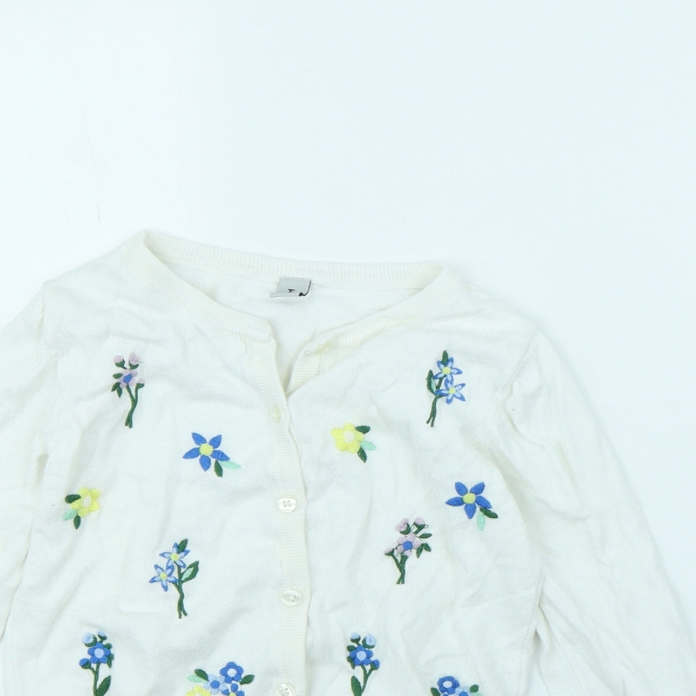 TU Girls White   Cardigan Jumper Size 8 Years