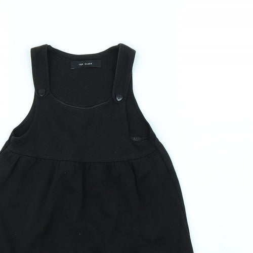Top Class Girls Black   Pinafore/Dungaree Dress  Size 5 Years