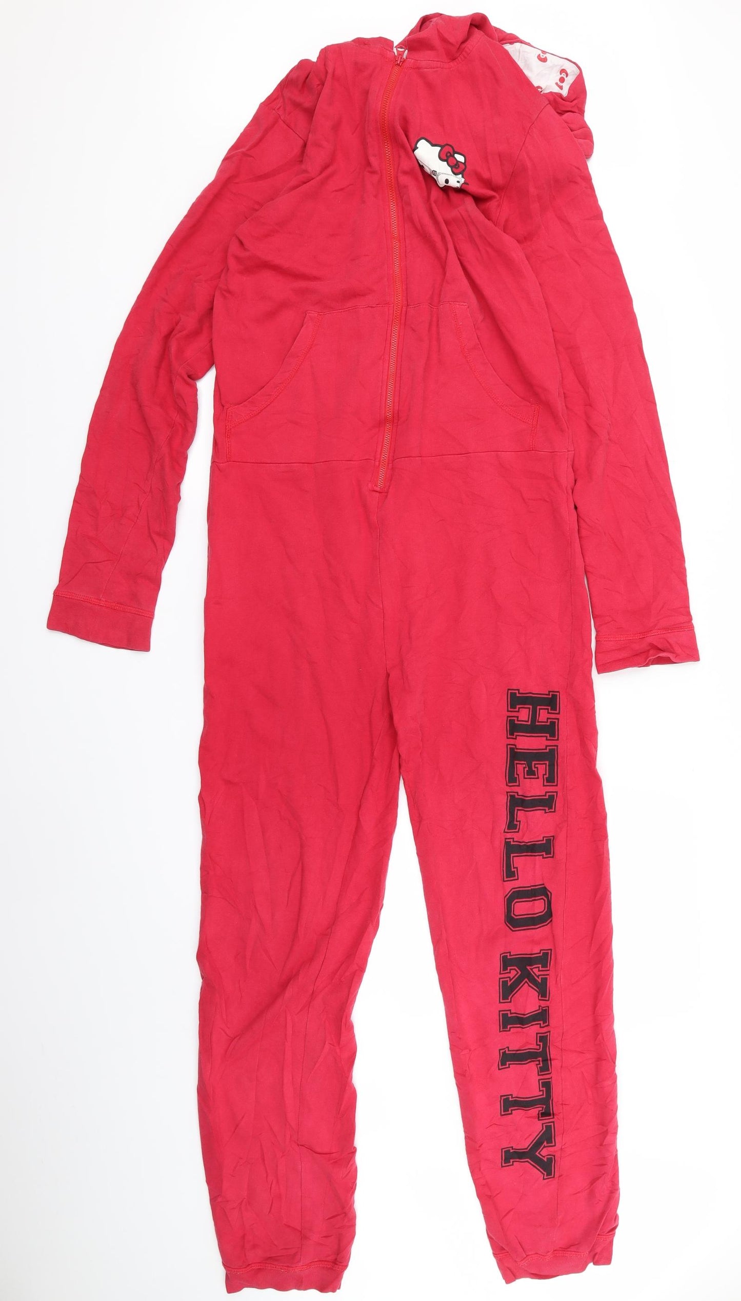 Hello Kitty Girls Red    Bodysuit Size 14 Years  - hello kitty