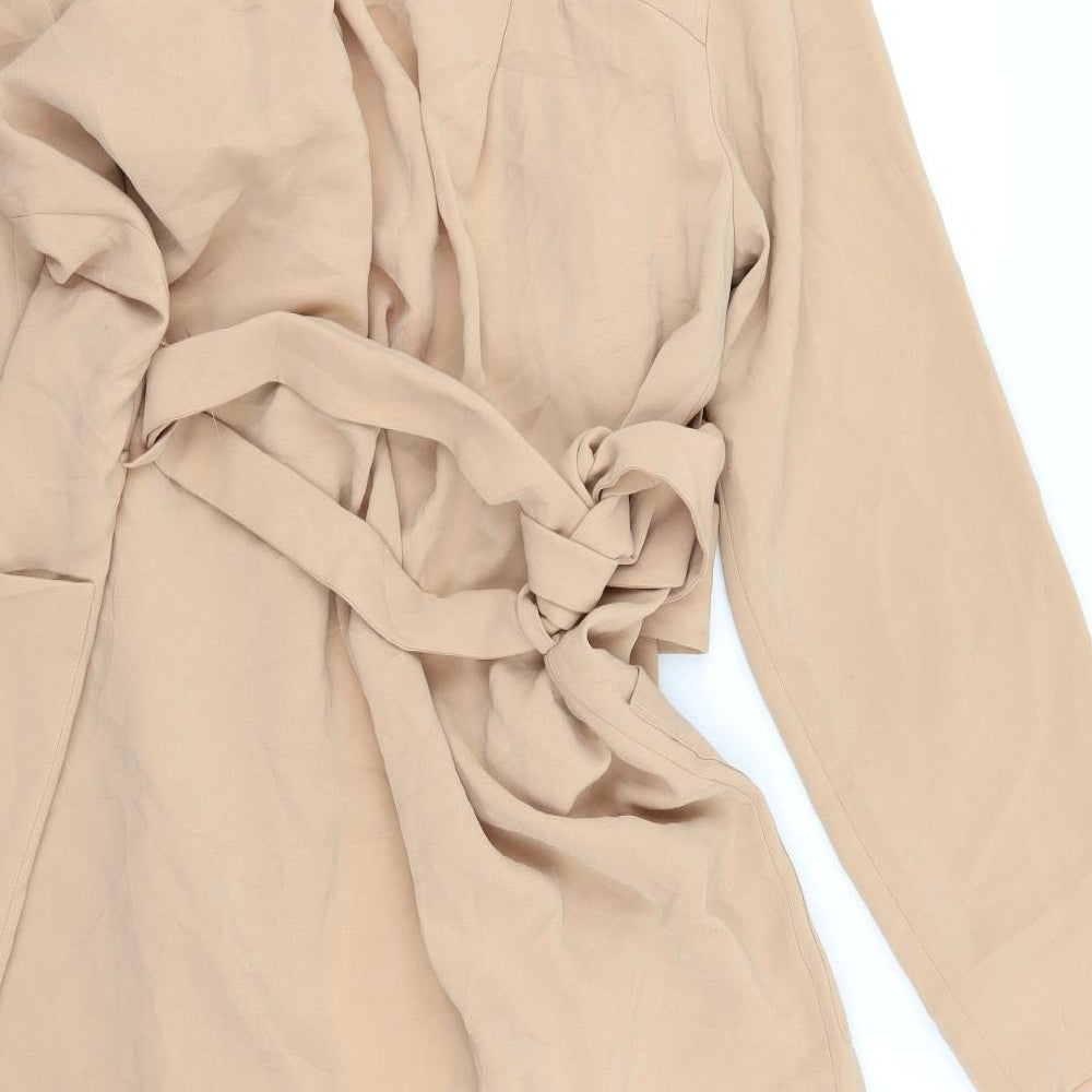 Preworn Womens Beige   Overcoat Jacket Size L