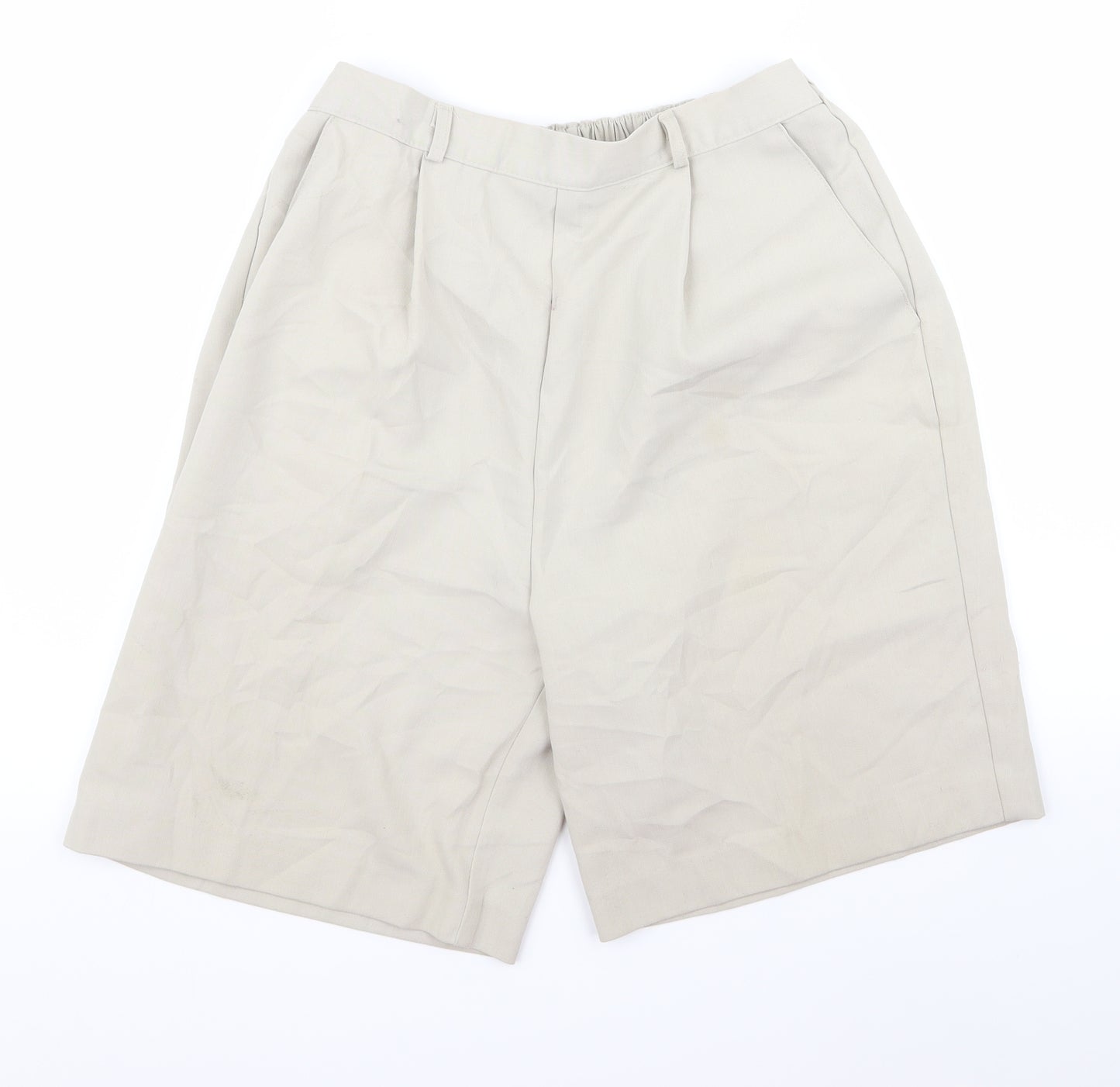 isabelle Womens Beige   Sweat Shorts Size 16