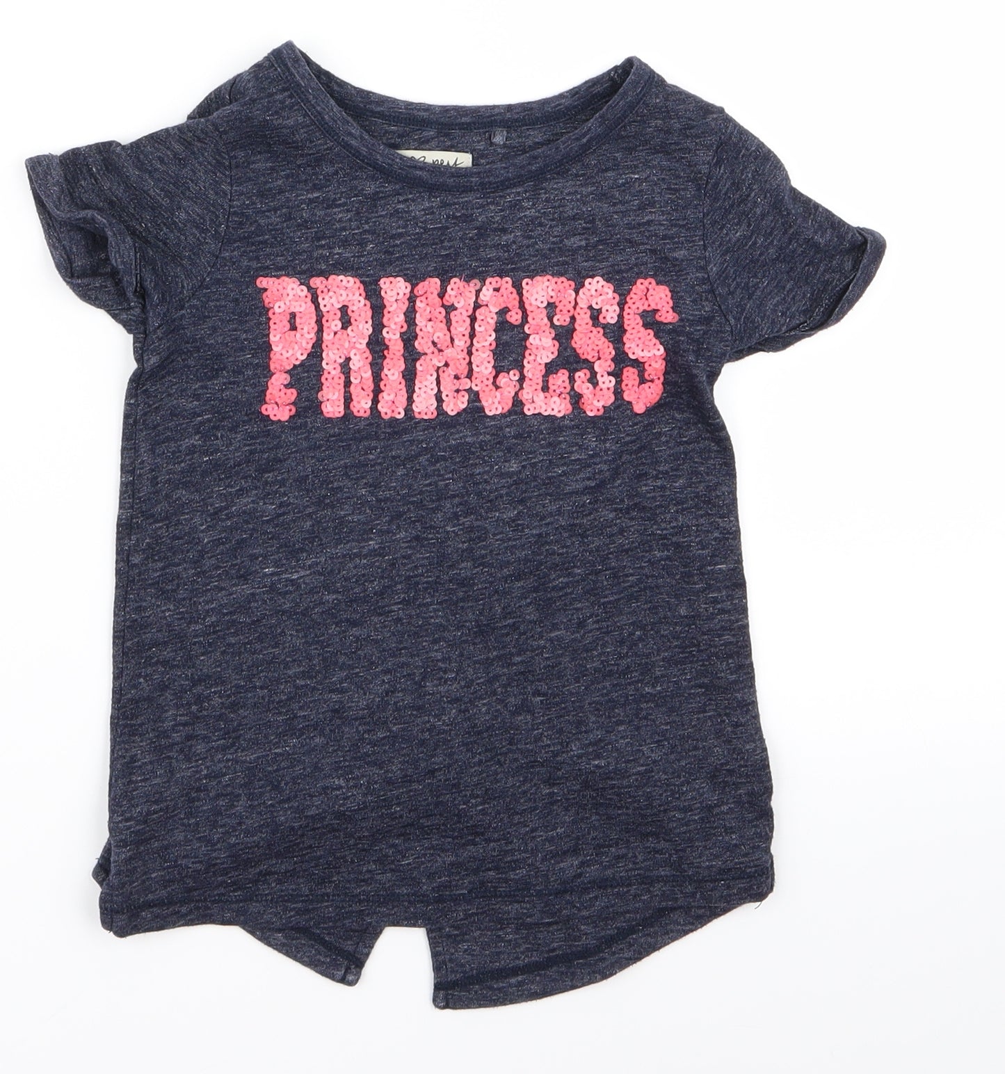 NEXT Girls Grey   Basic T-Shirt Size 4 Years  - princess
