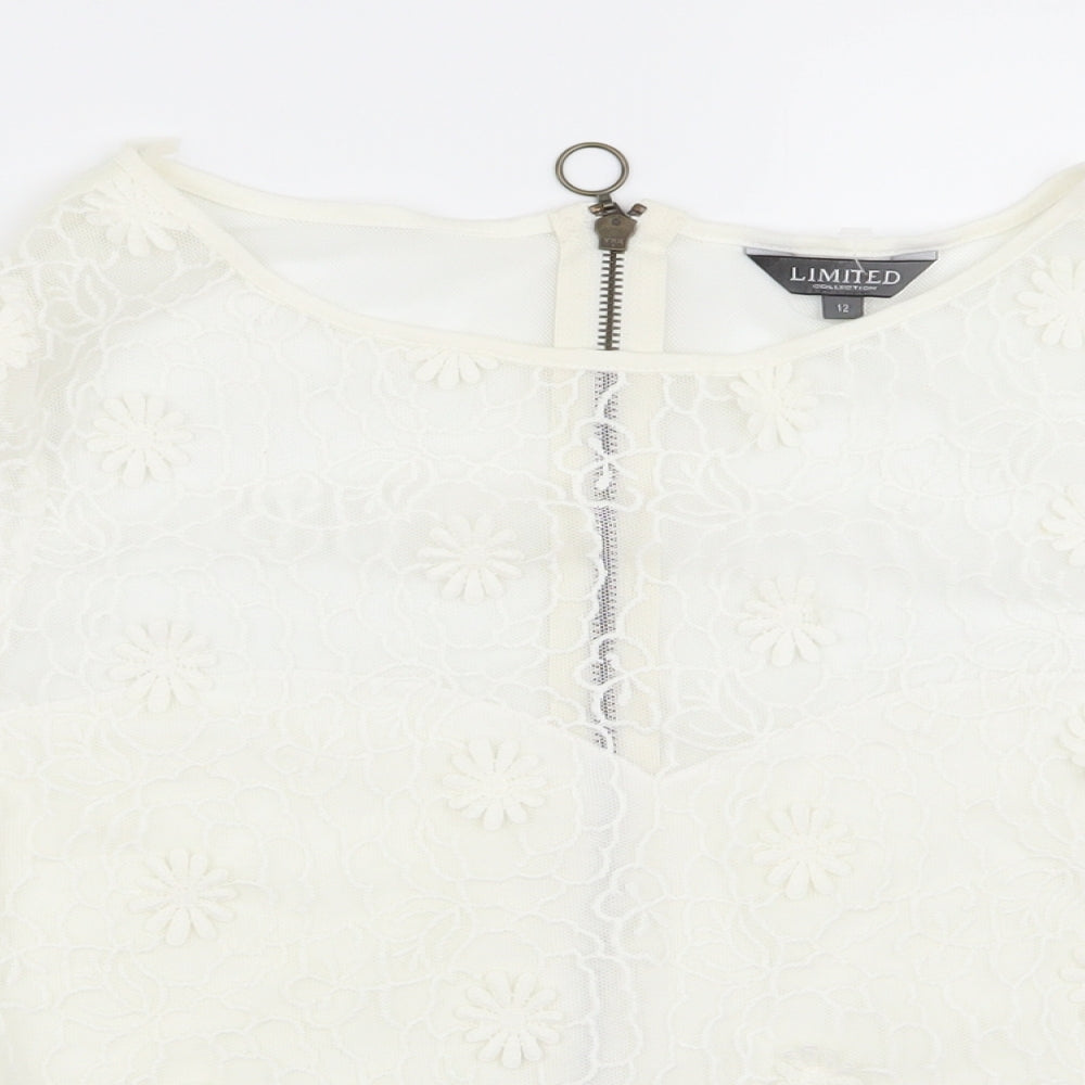 limited Womens White   Basic T-Shirt Size 12