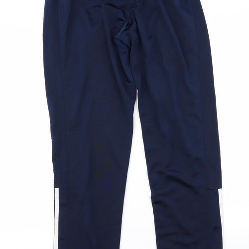 adidas Mens Blue Striped  Trousers  Size 38 L28 in