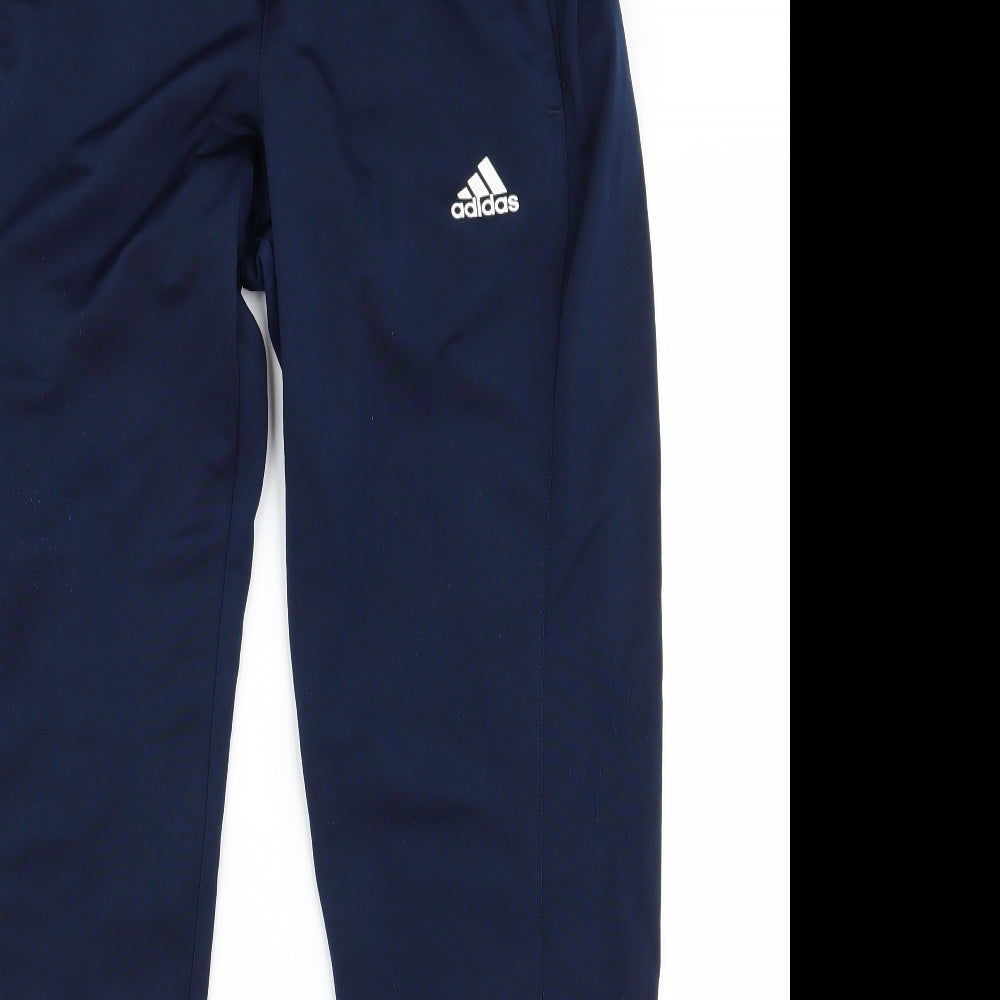 adidas Mens Blue Striped  Trousers  Size 38 L28 in