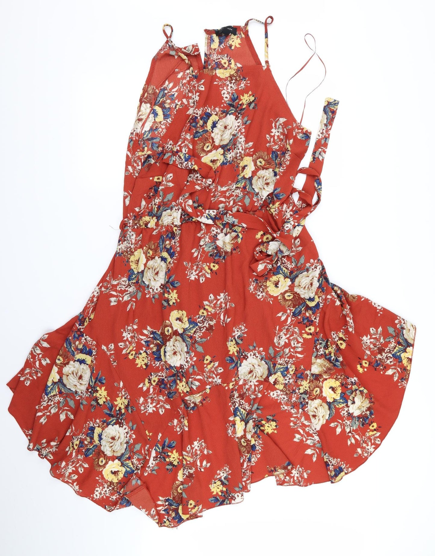 New Look Womens Red Floral  A-Line  Size 16