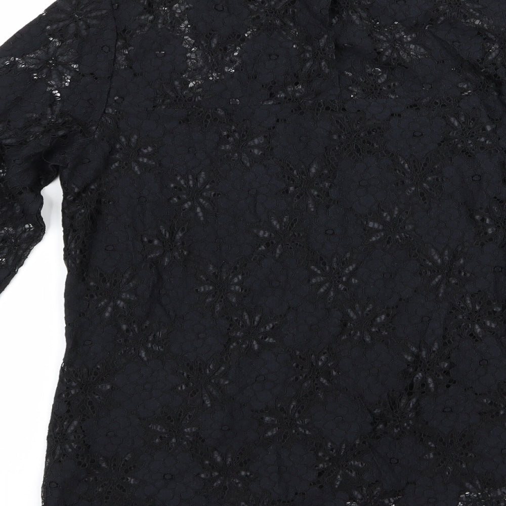 Preworn Womens Black   Basic Blouse Size XS