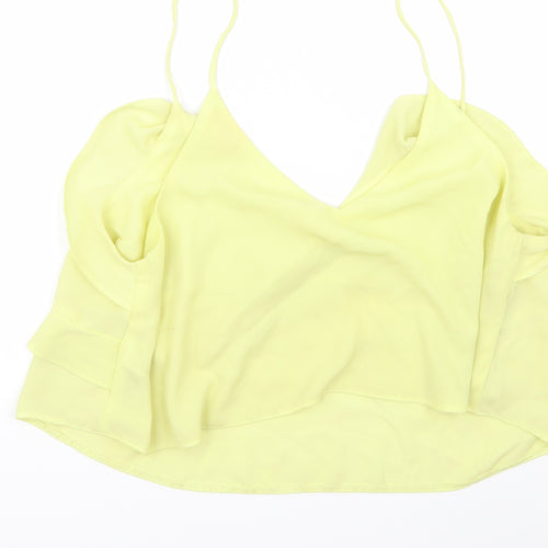 Preworn Womens Yellow   Cropped Blouse Size 16