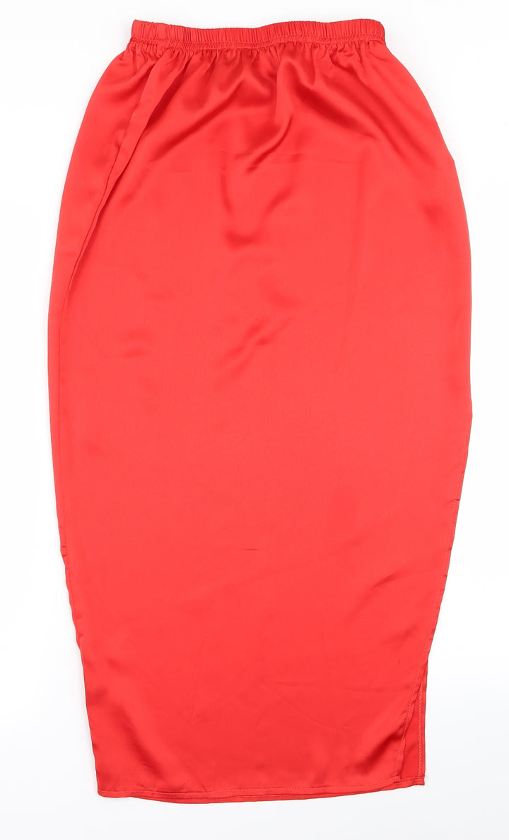 Missguided Womens Red Straight & Pencil Skirt Size 8