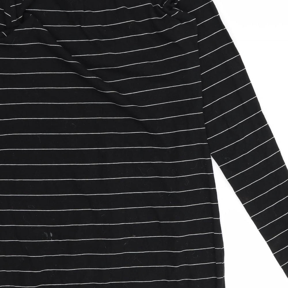 H&M Womens Black Striped  T-Shirt Dress  Size M