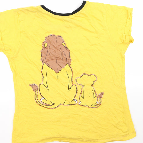 Disney Mens Yellow    T-Shirt Size S  - the lion king