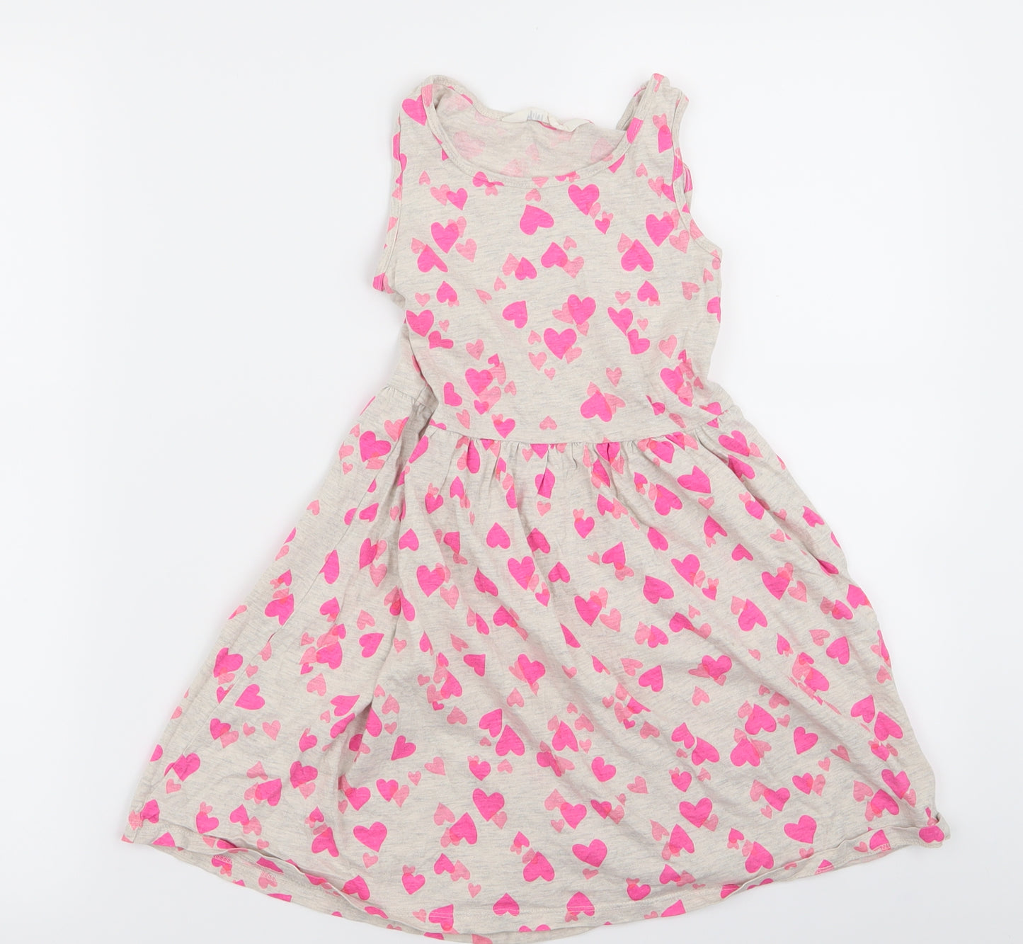 H&M Girls Grey   A-Line  Size 6 Years  - heart