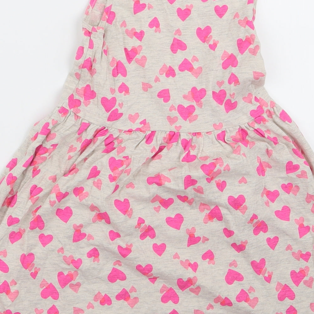 H&M Girls Grey   A-Line  Size 6 Years  - heart