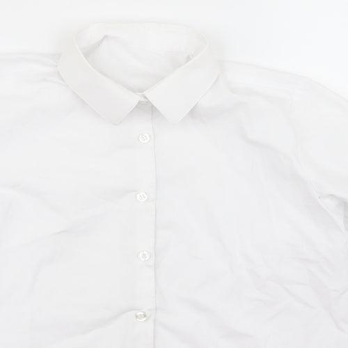 George Girls White  Rayon Basic Button-Up Size 12 Years