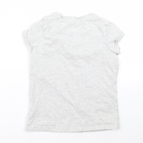 George Girls Grey   Basic T-Shirt Size 6 Years