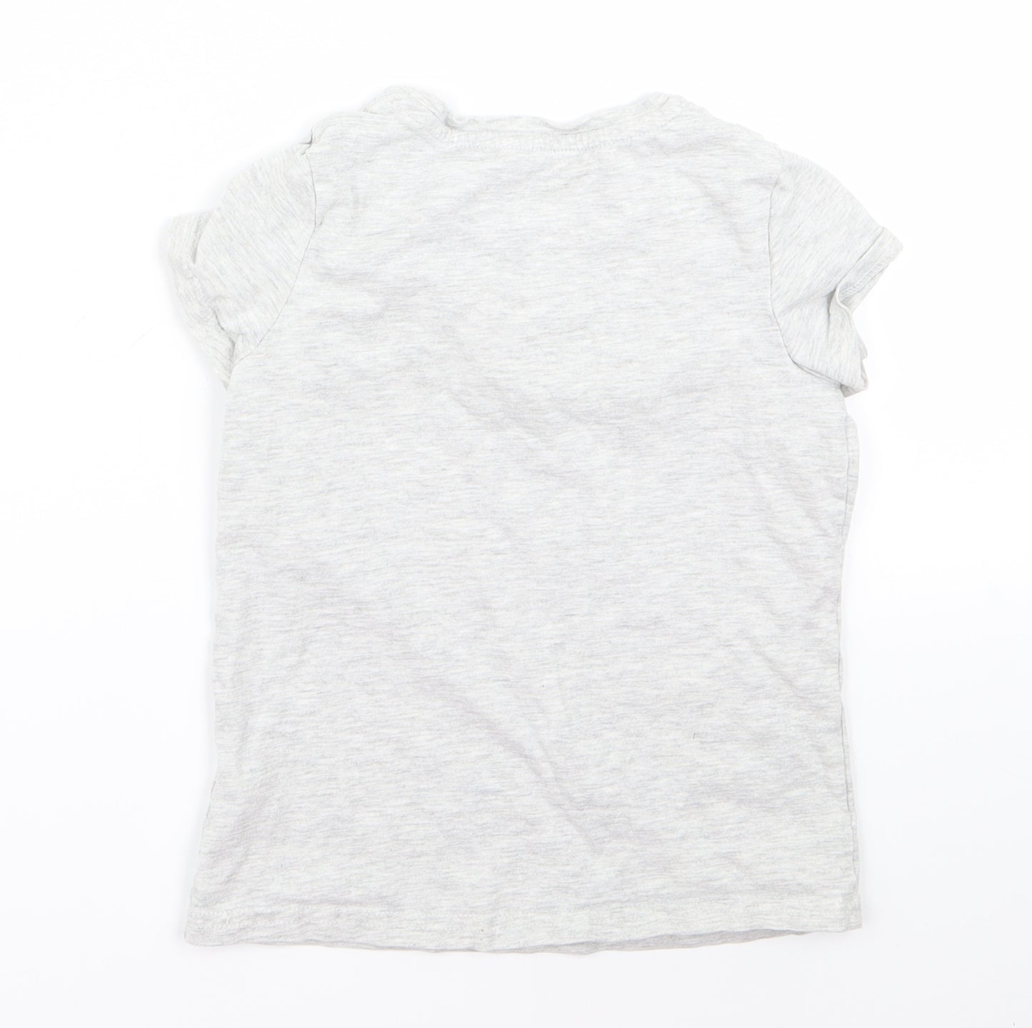 George Girls Grey   Basic T-Shirt Size 6 Years