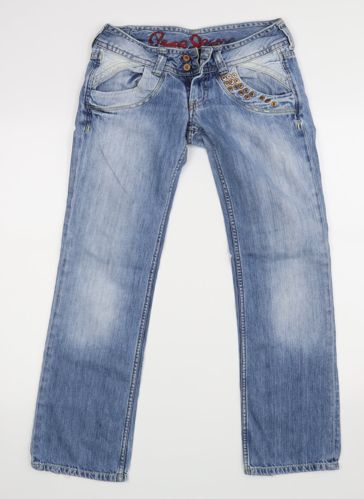 Pepe Jeans Womens Blue   Straight Jeans Size 10 L28 in