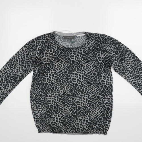 Primark Womens Grey Animal Print  Pullover Jumper Size XS