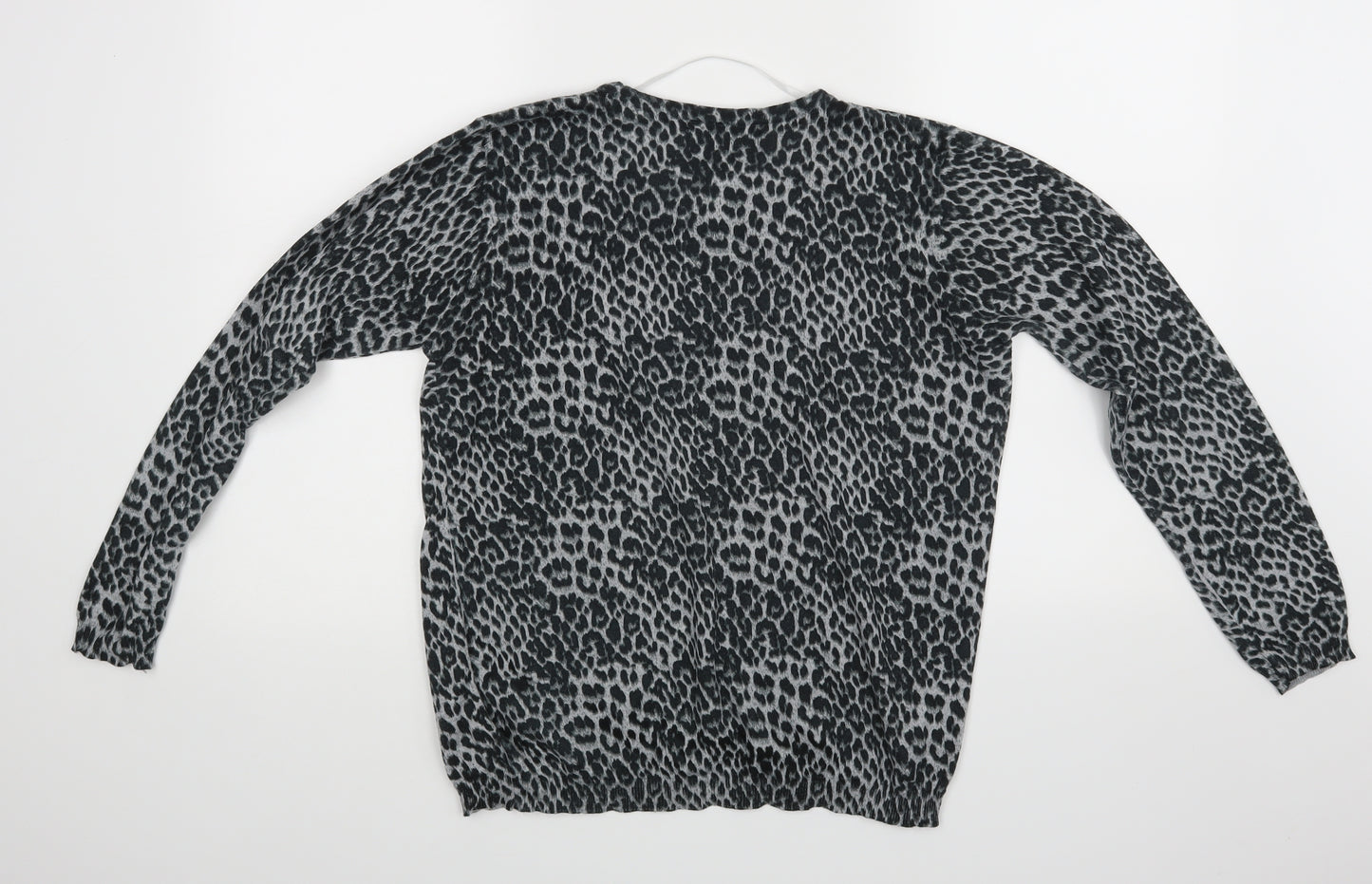 Primark Womens Grey Animal Print  Pullover Jumper Size XS