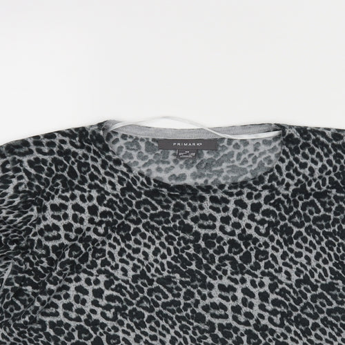 Primark Womens Grey Animal Print  Pullover Jumper Size XS