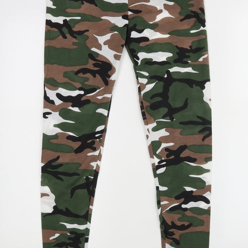 Preworn Womens Green Camouflage   Leggings  L27 in
