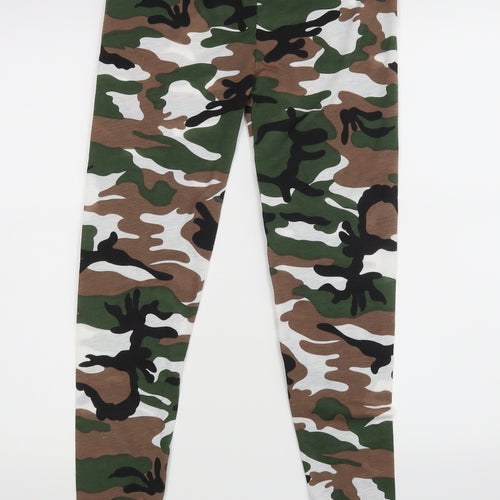 Preworn Womens Green Camouflage   Leggings  L27 in