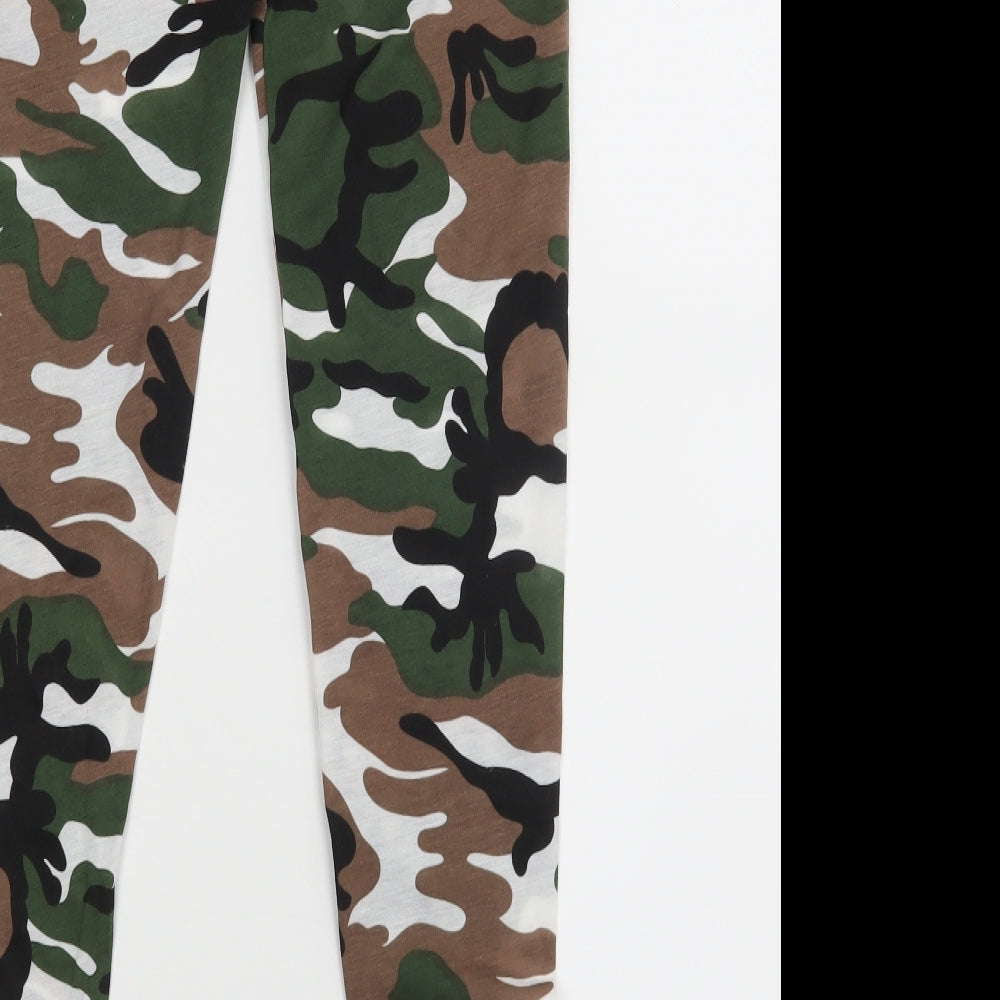 Preworn Womens Green Camouflage   Leggings  L27 in