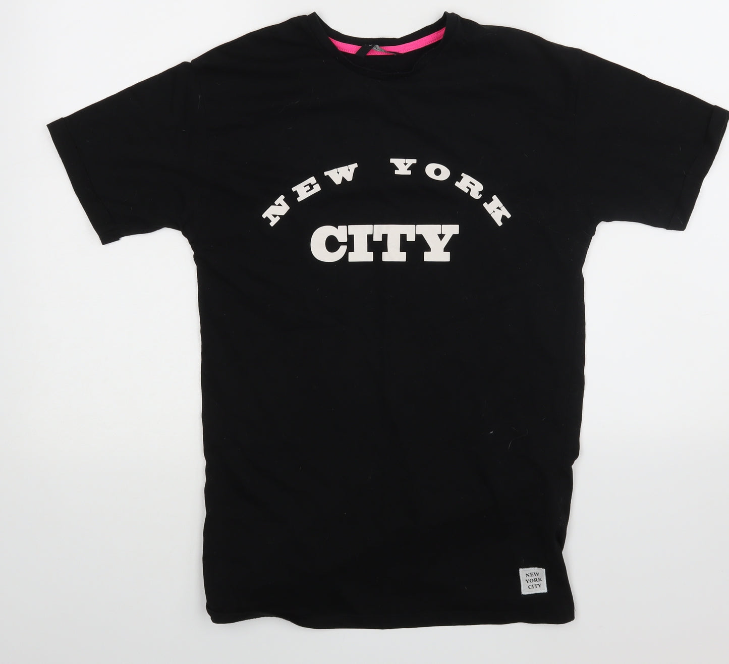 George Girls Black   Basic T-Shirt Size 10-11 Years  - New York