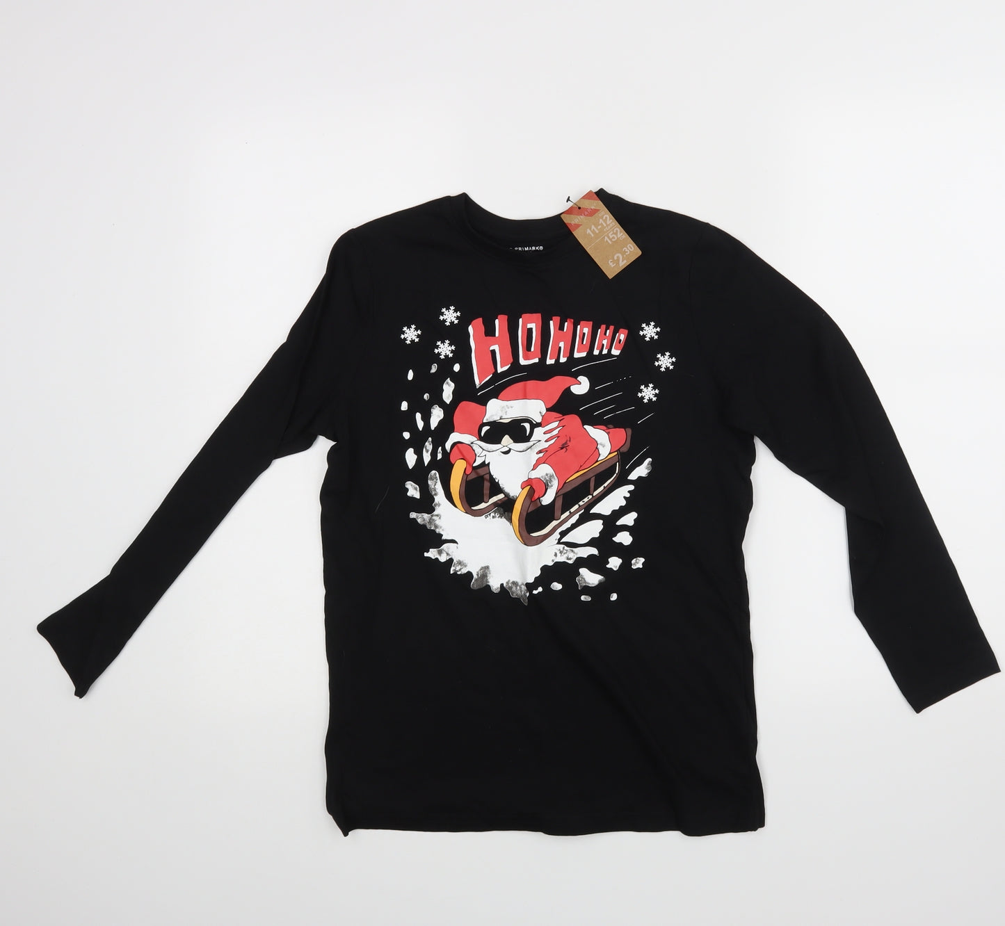 Primark Boys Black   Basic T-Shirt Size 11-12 Years