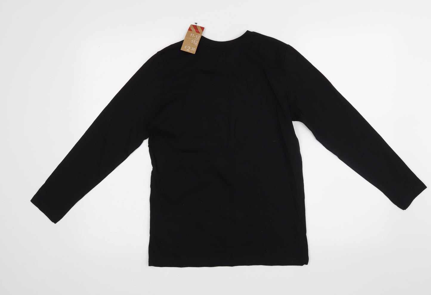Primark Boys Black   Basic T-Shirt Size 11-12 Years