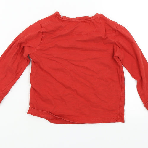 M&S Boys Red   Basic T-Shirt Size 3-4 Years