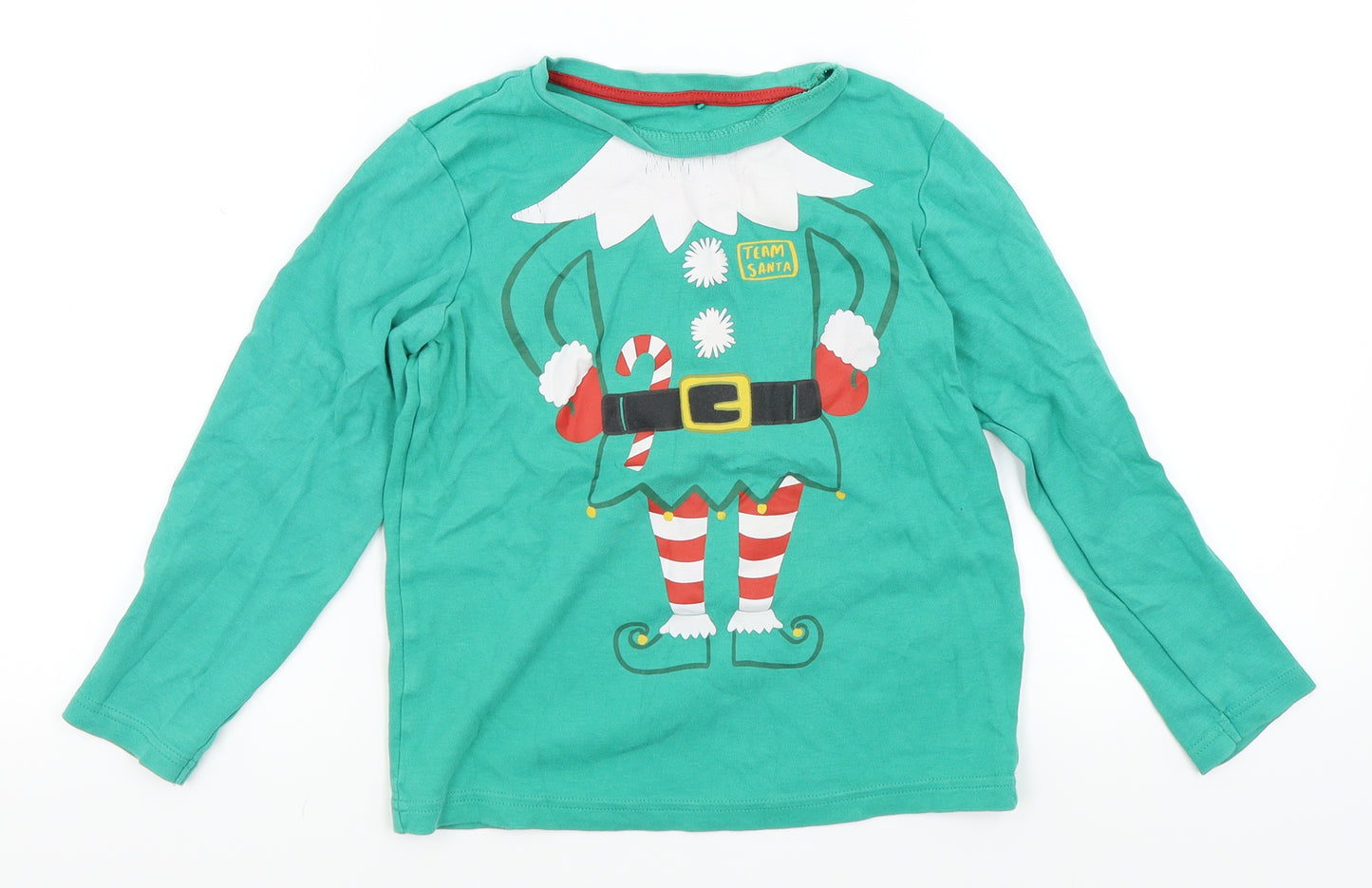 George Boys Green   Basic T-Shirt Size 7-8 Years  - Elf